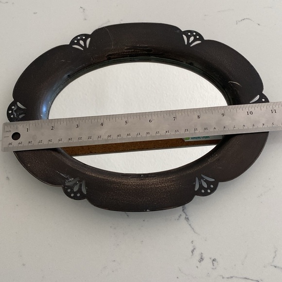 Vintage Metal Bronze Mirror/Tray (candles NOT included) - Picture 11 of 16